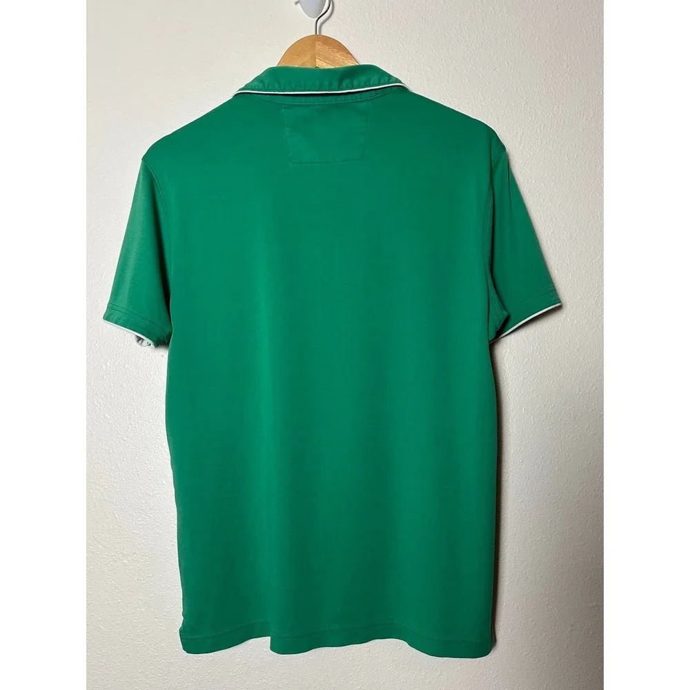 Banana Republic Men's Green Polo Shirt Preppy Casual Short Sleeve Size L